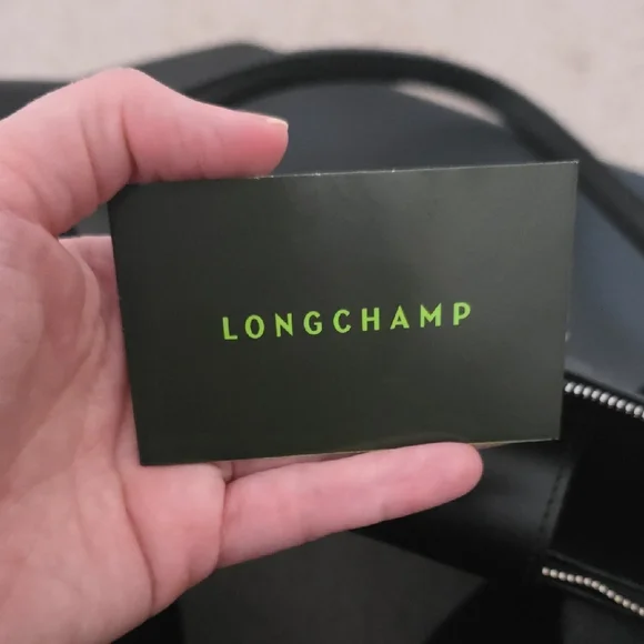 NWOT Longchamp le pliage city zip up tote bag large BLACK Coated Canvas - Picture 13 of 13